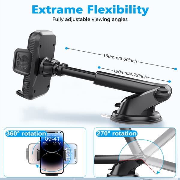 Bil Luftventil Telefonholder Universal 4 til 6,8 Tommer for iPhone Samsung Sony