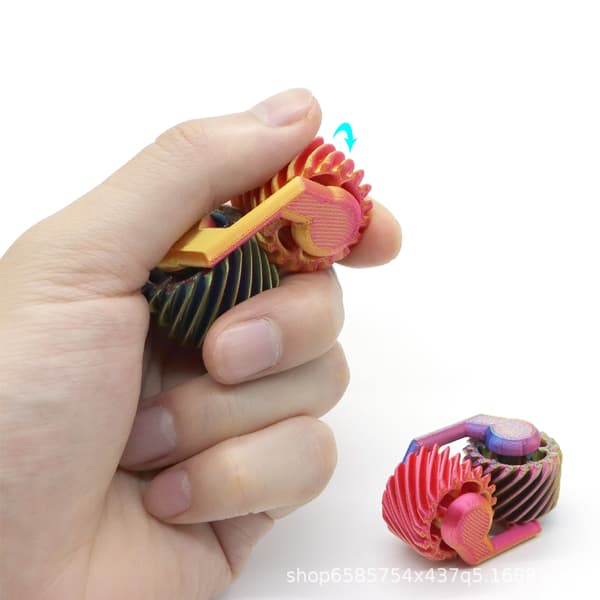 3D Fidget Spinner 2-i-1 Stressavlastande Leksak – Mini Dubbelväxlad Spinner pink