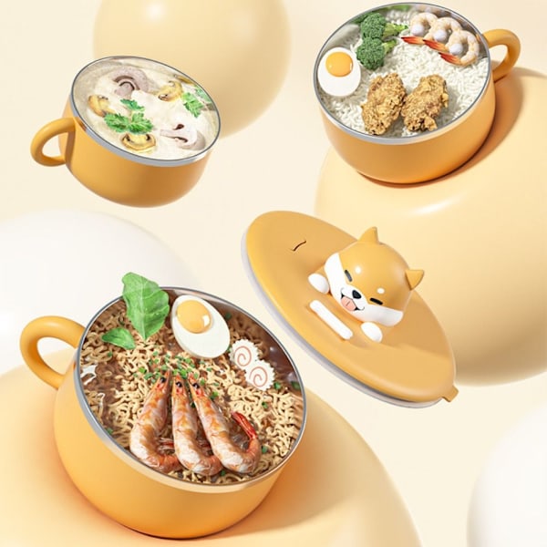 Instant Noodle Bowl Skål i rustfrit stål BLÅ Blue