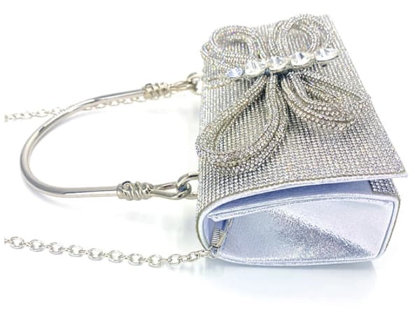 Kvällsväska för kvinnor, glitterclutchväskor för kvinnor, kvällsbröllopsfestplånbok silver