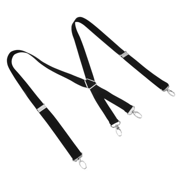 Justerbare og elastiske seler til mænd 2,5x110cm/1,0x43,3in Komfortabel pasform 4 metalspænder Voksenseler Sort