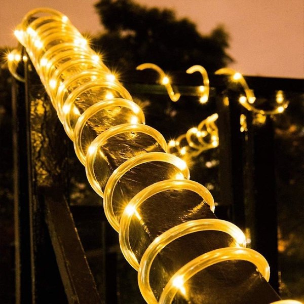 Solar Rope Light - 33ft 100l Ip65 Vattentät Utomhus Led Copper Fairy String Tube Lights
