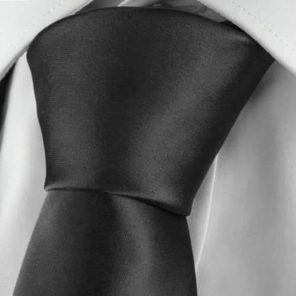 Slips för män, enfärgad halsduk för män, bröllop, affärer, formella slipsar Black
