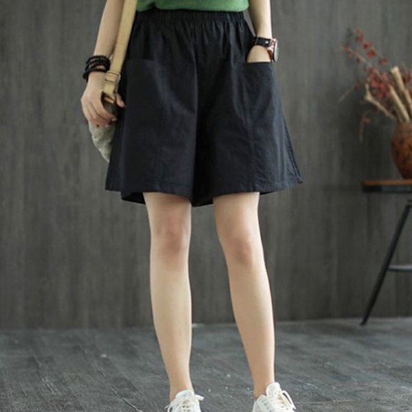 4 stk. afslappede shorts til kvinder Elastiske strandshorts til sommer. S