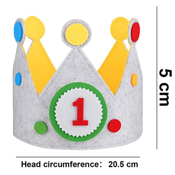 Søt Babyprinsessekrone Tiara, Perfekt for Barnets Første Bursdagsfeiring