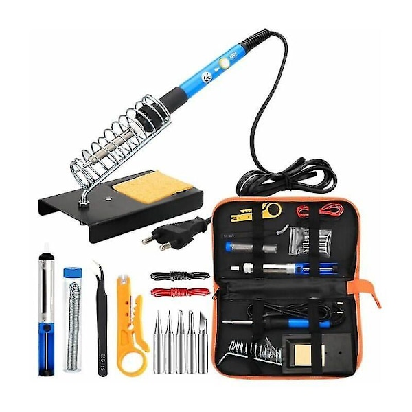 I 1 Loddestasjon 60W Loddebolt Pump Tinnsoldering Elektronisk Temperaturjusterbar Bærbar
