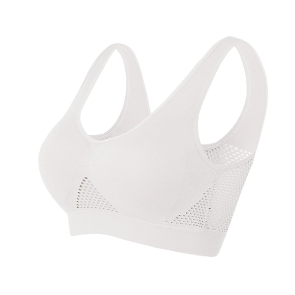 Ultra Breeze Air Lift BH, Andningsbar och sval BH för kvinnor, sömlös M-6XL, 100% ny - WELLNGS Vit White 6XL