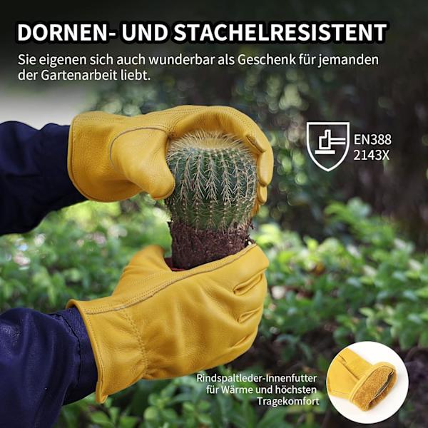 Par sorte L arbejdshandsker, læderhandsker til arbejde, have