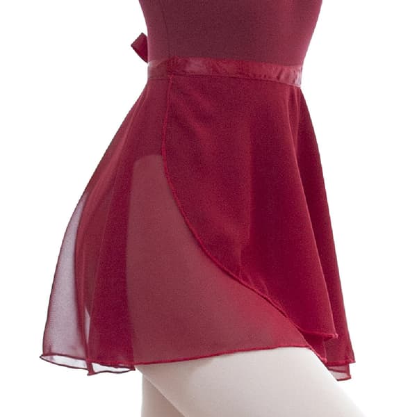 Chiffon Ballett Skjørt, Omslagsstil, Ballett (Rød)