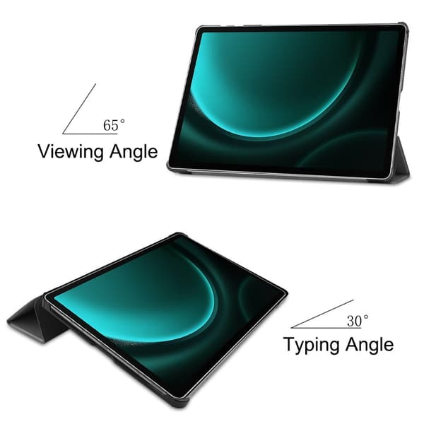 Samsung Galaxy Tab S9 FE Plus Deksel Tri-fold Grå