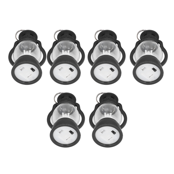 6 stk elektriske lykter vintage lampe batteridrevet lampe hjem
