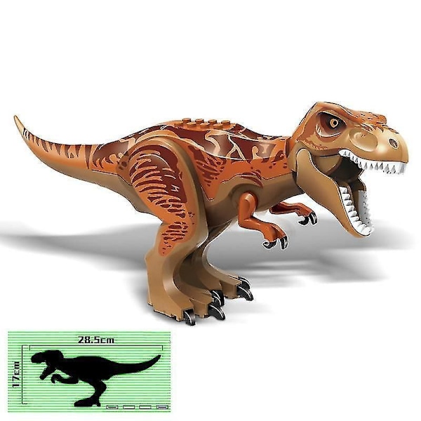 28cm Moc Stor Jurassic Dinosaurievärld Spinosaurus Ankylosaurus Carnotaurus Dino Byggklossmodell Gör-det-själv-klossar Pedagogiska Leksaker L09