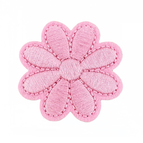 Broderad patch, patch-16 stycken (gul/rosa) C