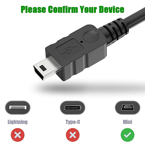 Mini USB -mikrofonikaapeli Blue Yetille, 1m Yeti-mikrofonin USB-kaapeli USB A uros - Mini 5-nastainen datakaapeli Blue Yeti USB -mikrofonille, Blue Sn