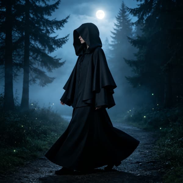 Halloween Hætteklædt Kåbe Cosplay Kostume – Middelalderlig Vintage Kappe / Døden Kappe til Fest Rollespil red S