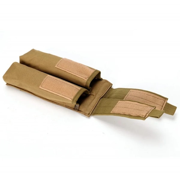 Taktisk Airsoft P90 Molle Dobbelt Magasinlomme Udendørs Militær Utility Jagt Lændetaske UMP Dump Drop Mag Holsterposer DE