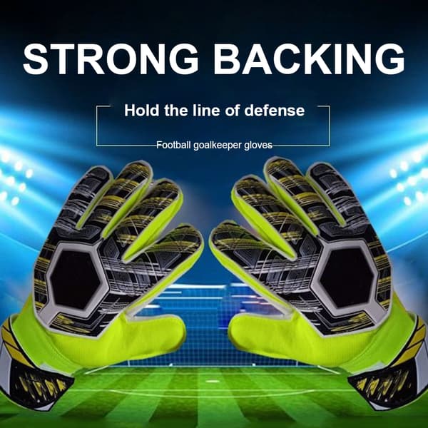 Latex Målvaktshandskar Fotbollshandskar Professionella För Barn Vuxna Grön #5 #5