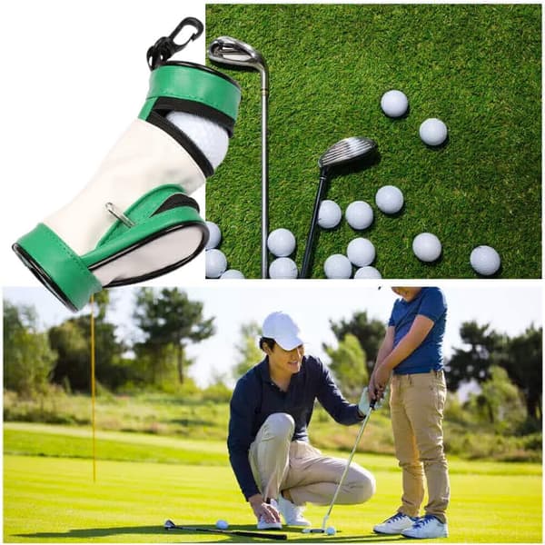 Golfbollhållare Bärbar Golf Tee Pouch Golfboll Förvaringsväska för Golfentusiaster blue