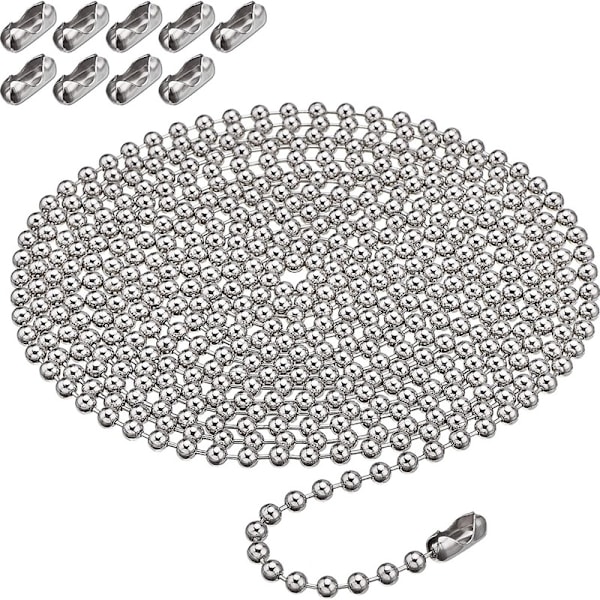 Kulekjede 3 meter lang med 4,5 mm diameter med 10 sorter c