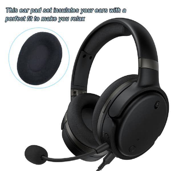 Öronkuddar för Kingston KHX-HSCP HyperX Cloud II Svart FlanellÖronkuddar FlannelEarpads 22