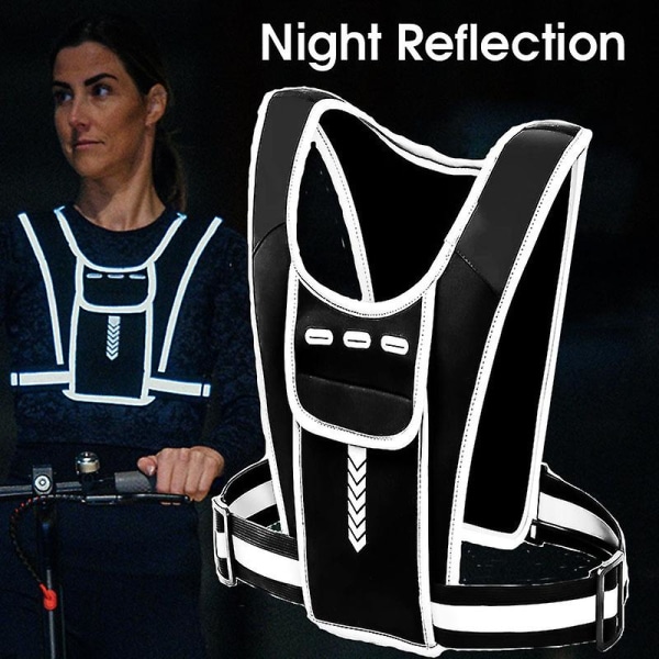 Universal utomhusväska med reflexväst Multifunktionell utomhus nattsport reflexkläder för löpning Cykling reflexväst Type A