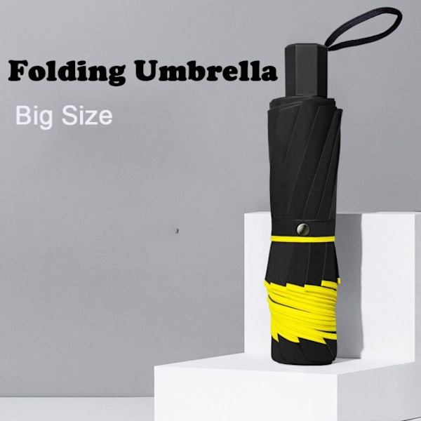 Foldbart paraply udendørsparaply SORT black