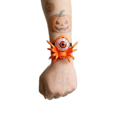 Halloween Edderkoppeformet Lysende Armbånd Rekvisit/Dekoration – Børnekostume Tilbehør & Festpynt (4 stk.)