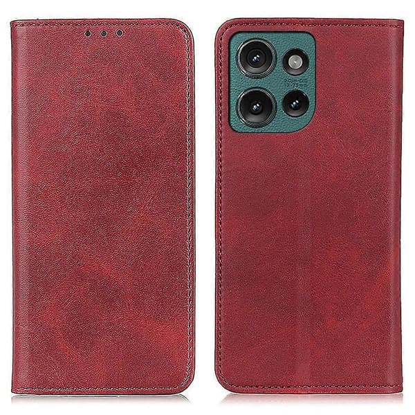 Kompatibelt Motorola Edge 50 Neo 5G Etui Split Læder Flip Wallet Telefon Etui Style E