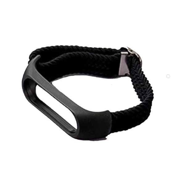 (A)4 stk. urrem i nylon til Xiaomi Mi Band 3/4/5/6/7/NFC Sort A