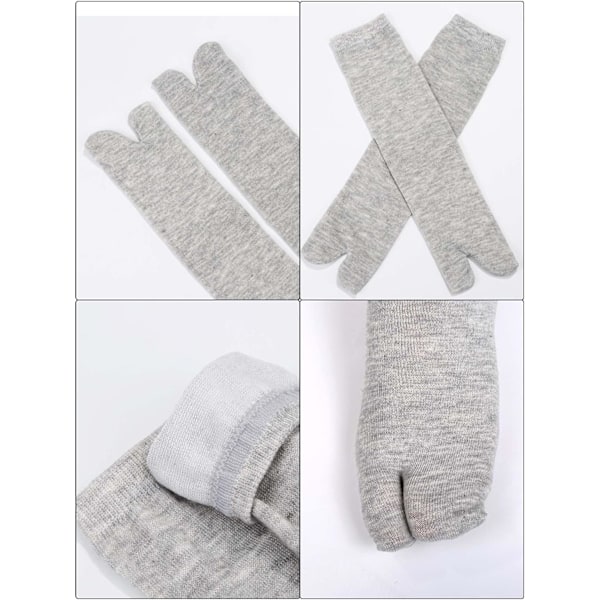 6 par unisex tabi flip flop strumpor geta strumpor bomull split toe tabi strumpor elastiska för kvinnor och män, flerfärgade