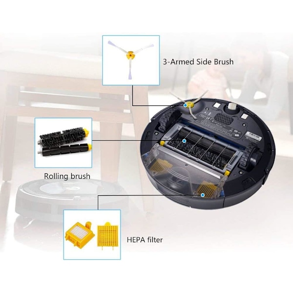 Vedlikeholdskit for iRobot Roomba 700-serien Gul Yellow one size