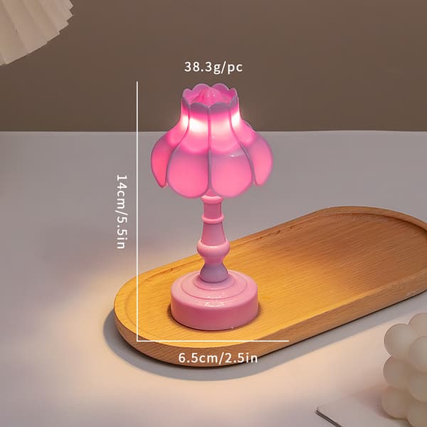 1:12 Dukkehus Miniature Blomsterknop Bordlampe Natlys Møbler A4