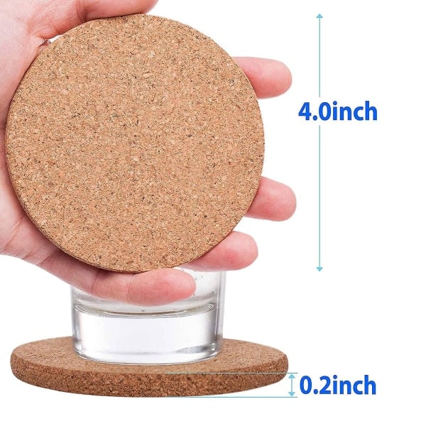 20-pak kork coasters, bar coasters absorberende varmebestandige genanvendelige drikke coasters