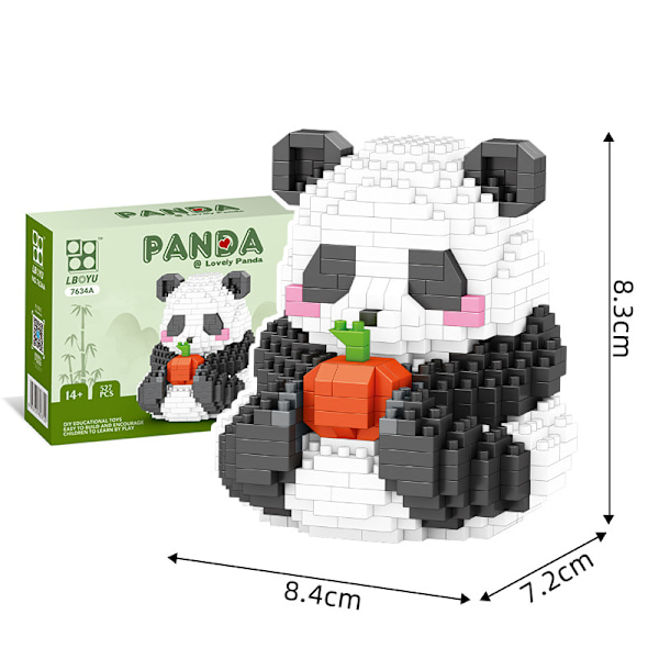 Panda tegneserie byggeklosser, barnas pedagogiske monteringsleker, julegaver Style 5