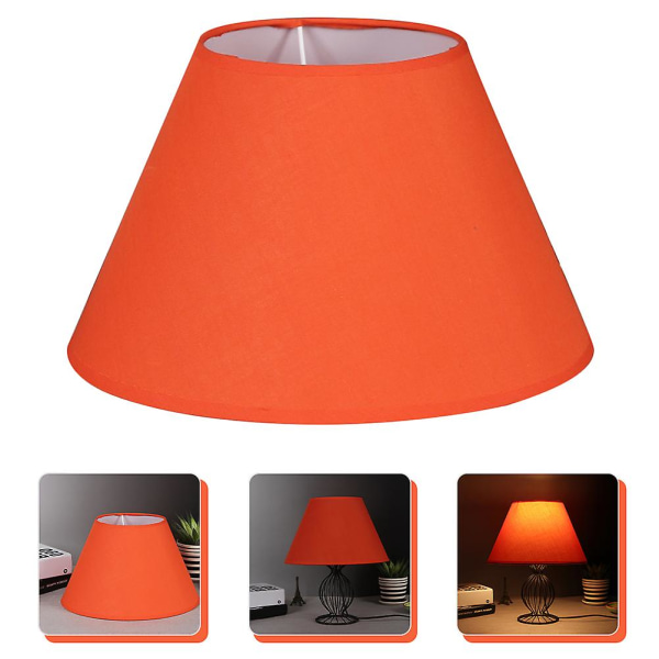 Liten lampskärm E27 Basvägglampskärm tillbehör i retrostil Orange 23X23X17CM