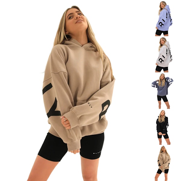 Blakely Hoodies Dam Hoodie Dam Hoodie Långärmad Tröja Pullover Jumper Casual Toppar Vit Vit ida Vit White M