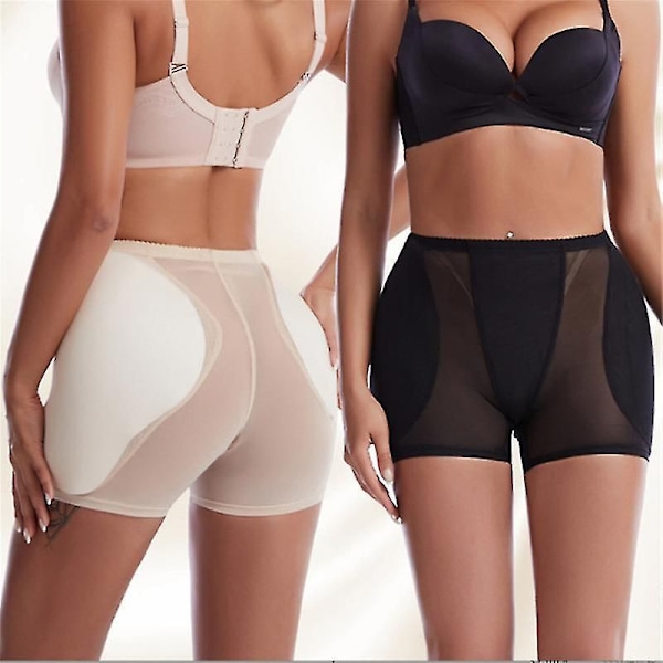 Buttlyftande Shapewear för Kvinnor med Höftkuddar, Trosor, Formare SVART BLACK XL