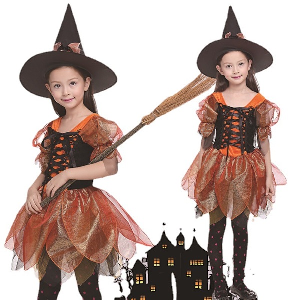 Tjejhäxa Kostym 100-150cm för Halloween Cosplay och Uppträdande purple witch 150cm