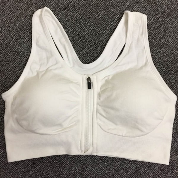 Kvinder Sports-BH High Impact Front Lukning Lynlås Trådløs Post Surgery Support Trænings-BH Fuld dækning Løbe-BH Rose Red Rose Red XL
