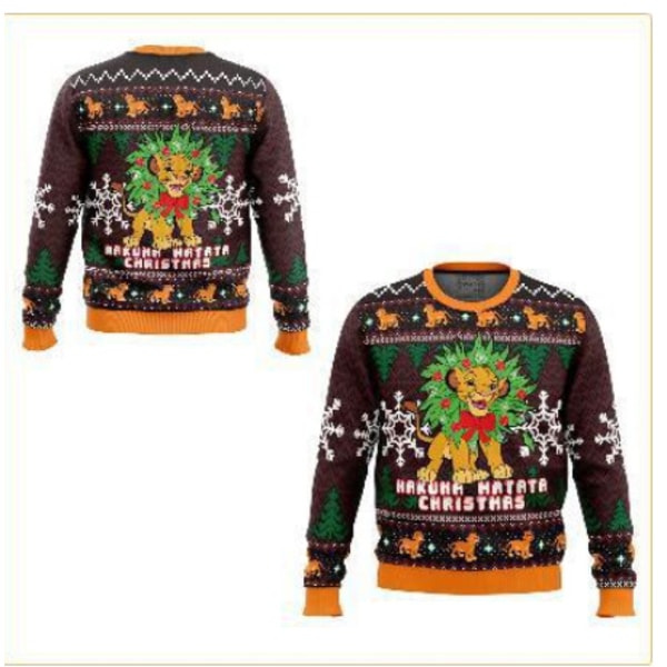 HATATA JULEGENSER Stygg Julebgenser Pullover Menn 3D Genser Topper XS HATATA CHRISTMAS