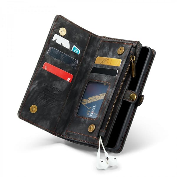 Kompatibel CaseMe Multi-Slot 2 i 1 Wallet Case Galaxy A53 Sort
