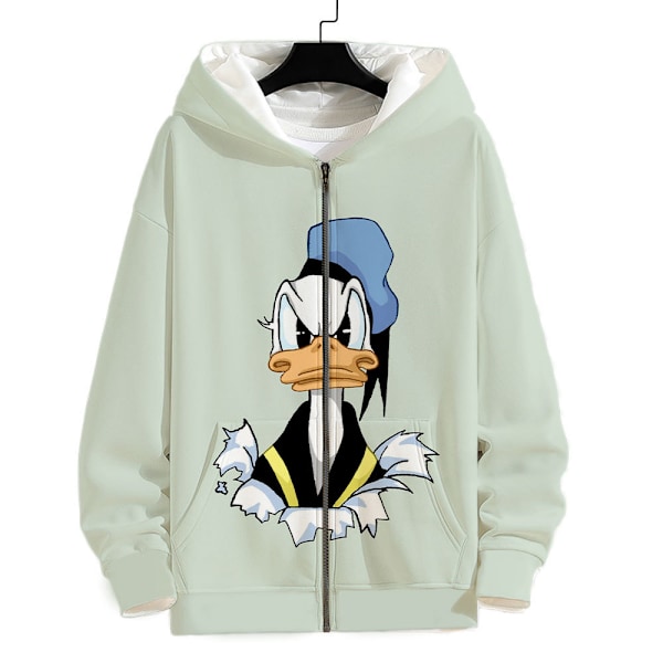 Donald Duck Hoodies Hoodie Lynlåsjakke Top Yderbeklædning Fans Gave Hjemkomst 4D A24 4XL