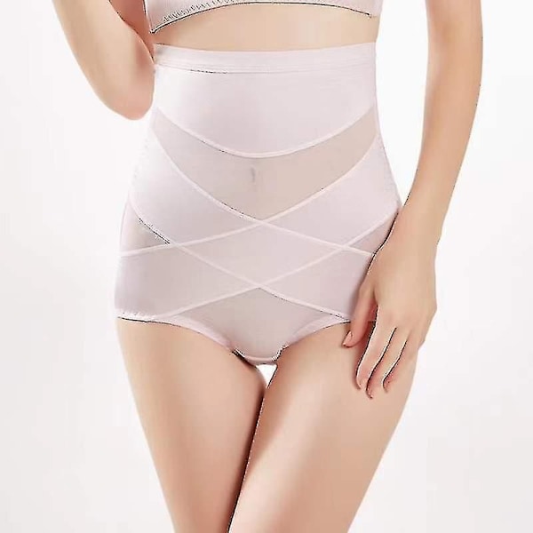 Korskompression Mageformande Byxor Kvinnor Slimmande Kroppsformare Tummy Control Rosa Pink XXL