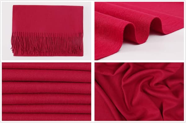 Skjerf til dame Pashmina sjal og omslag til bryllup Skjerf til dame Vinter Burgundy