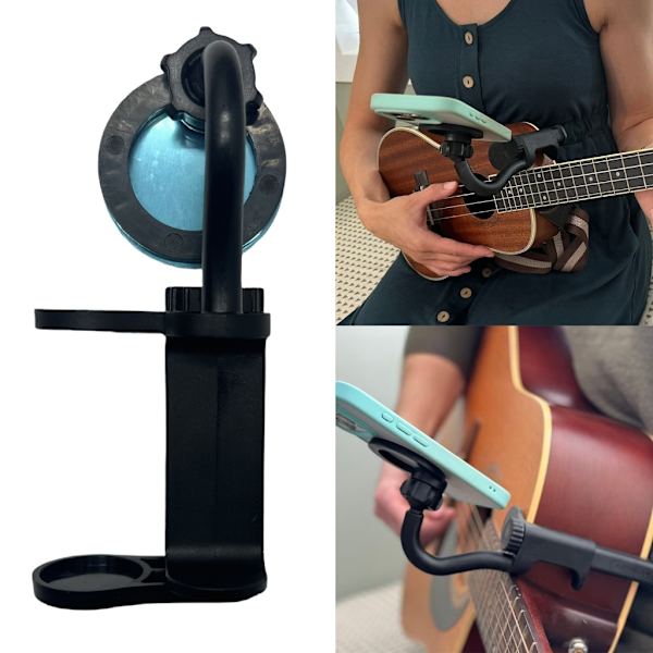 Magnetisk Gitarr Telefonhållare Telefonfäste Stativ Klämma för 6-8,8 cm Tjock Gitarr