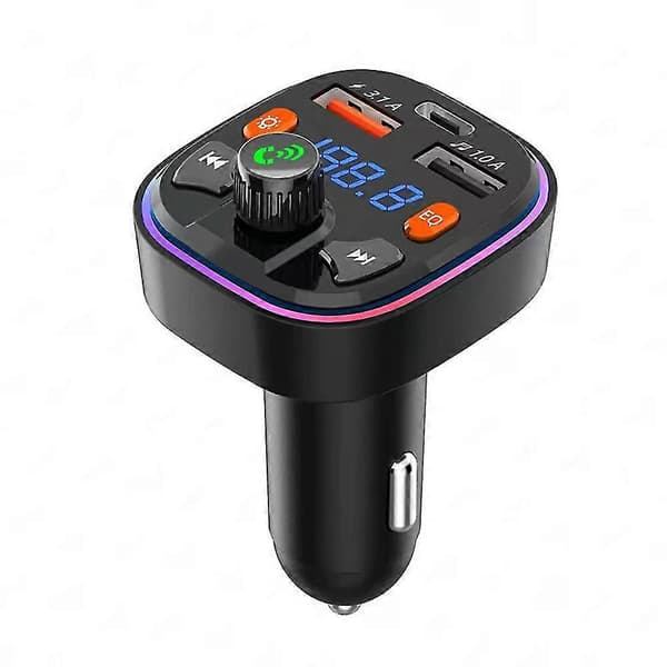 Bluetooth 5.0 Trådløs FM-senderadapter til bil 2USB PD-oplader Håndfri ZD.16 q3
