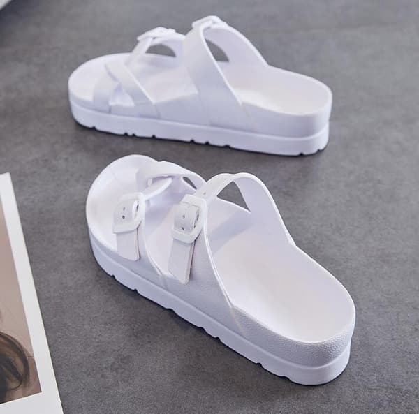 Naisten Platform-sandaalit Mukavat valkoiset white 41