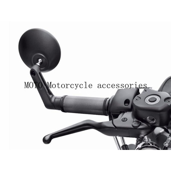 Qx 17mm Diameter Rund Motorcykel Backspeglar Handtag Bar End Cafe Racer För Harley Sportster 883 1200 Xl X48 Street 750 Dyna