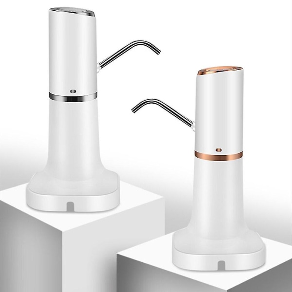 Vattendispenser Bärbar vattenpump Mini-pipvatten Elektrisk pump USB Uppladdningsbar strömbrytare för dricksflaska på flaska Silver