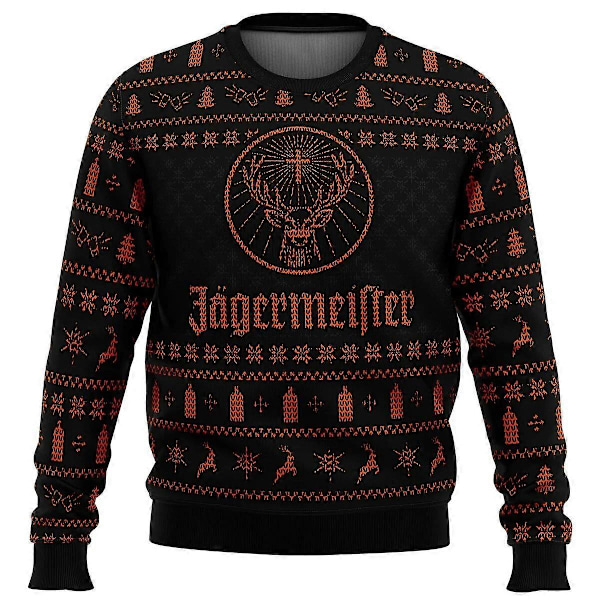 Jagermeister Grim Jultrøje Juletrøje gave Julemanden pullover mænd 3D Sweatshirt og top efterår og vinter tøj XXXXL 3